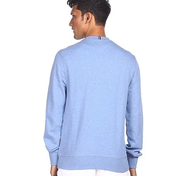Tommy Hilfiger Crewneck Embroidered Y2K Style Blue Sweatshirt Shirt Men’s M - Picture 11 of 12